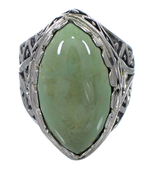 Genuine Sterling Silver Turquoise Southwestern Jewelry Ring Size 7-1/4 RX93040